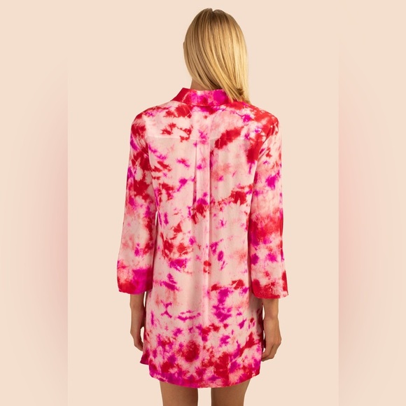 Trina Turk SUNSHINY DRESS Pink Silk Dress NWT Size XS - Picture 8 of 8